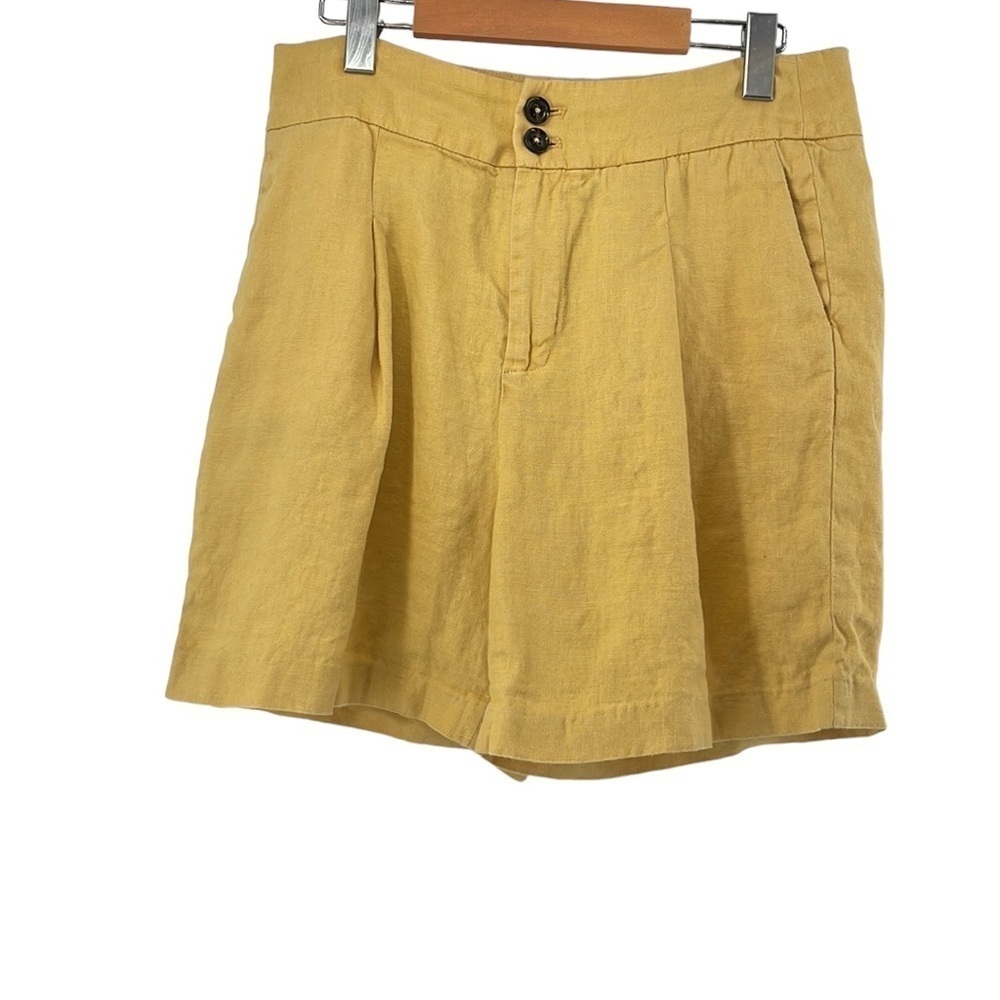 Simons Yellow High Waist Tailored Shorts